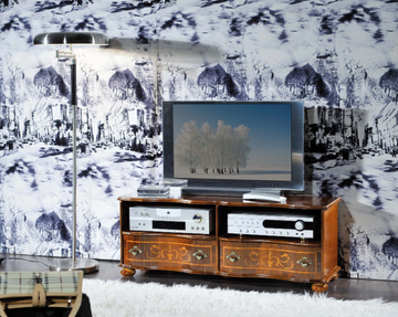 538 - Wooden TV cabinet with drawers by Tarocco Vaccari Group - view 3